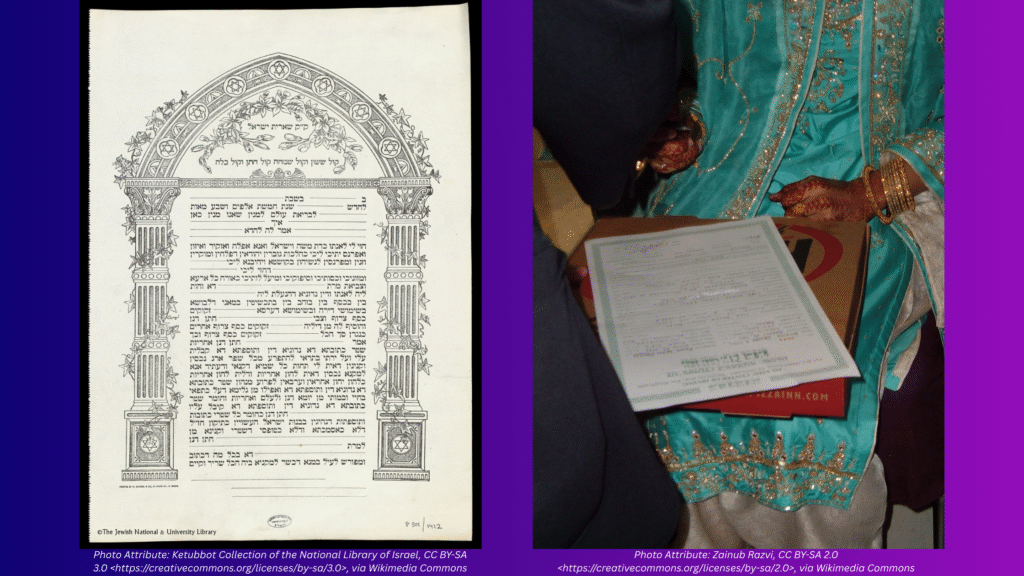 Religious Marriage Contracts and US Law